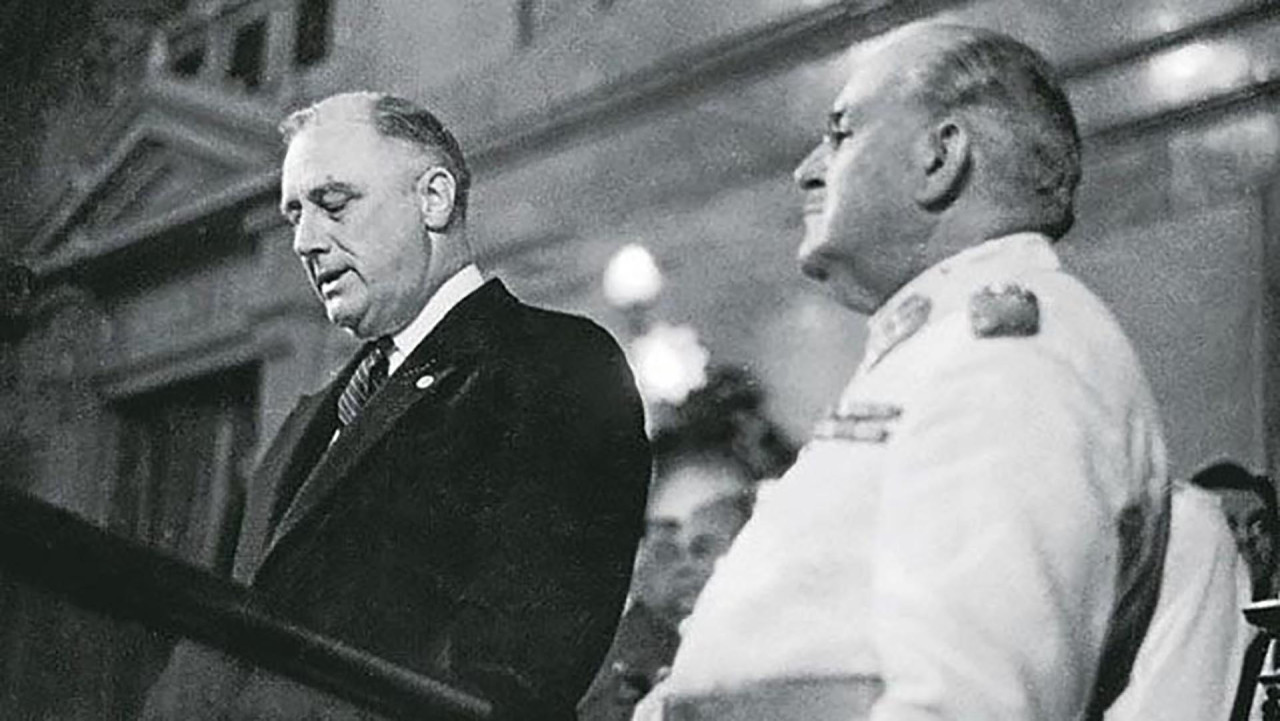 Franklin D. Roosevelt junto a Pedro Justo