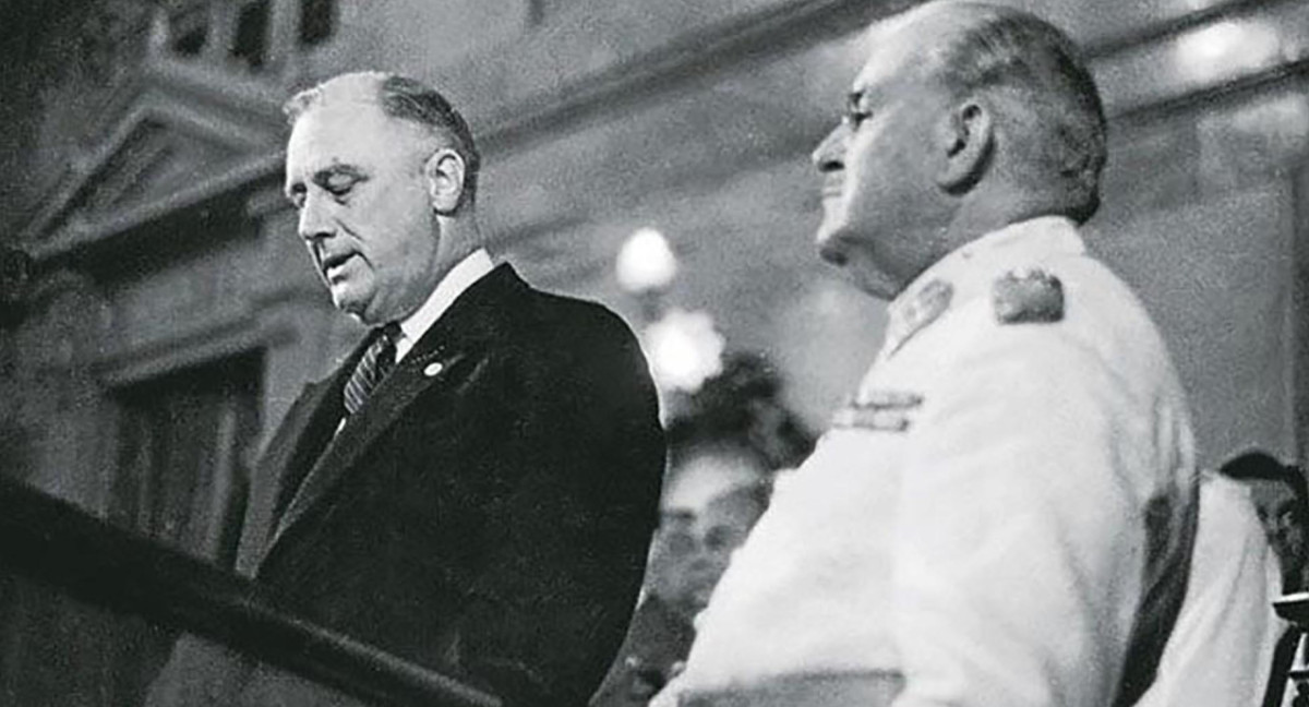 Franklin D. Roosevelt junto a Pedro Justo