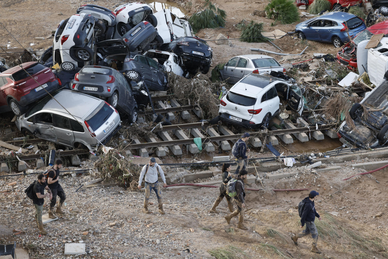 Valencia, devastada tras las inundaciones. Foto: EFE