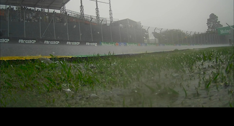 Lluvias en Intergalos, GP de Brasil. Foto: Fórmula 1