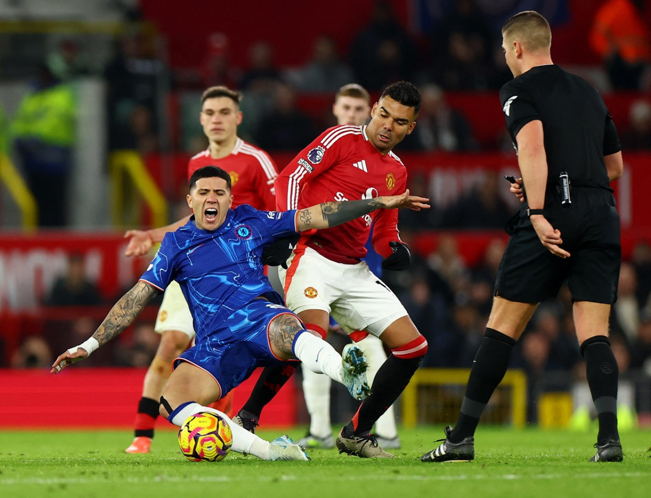 Enzo Fernández; Manchester United vs. Chelsea. Foto: Reuters.