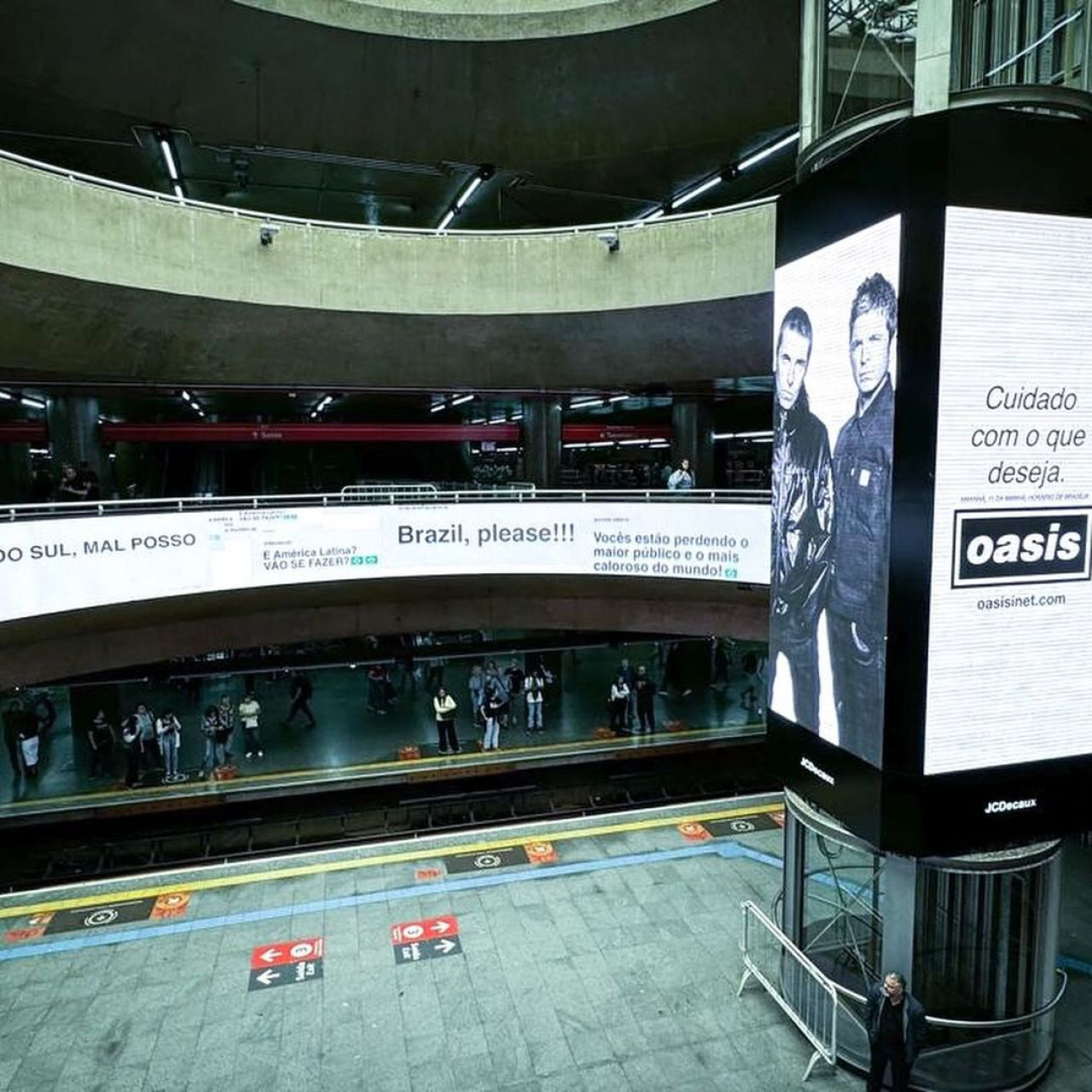 Anuncio de Oasis en Sao Paulo, Brasil. Foto: Instagram Oasis.