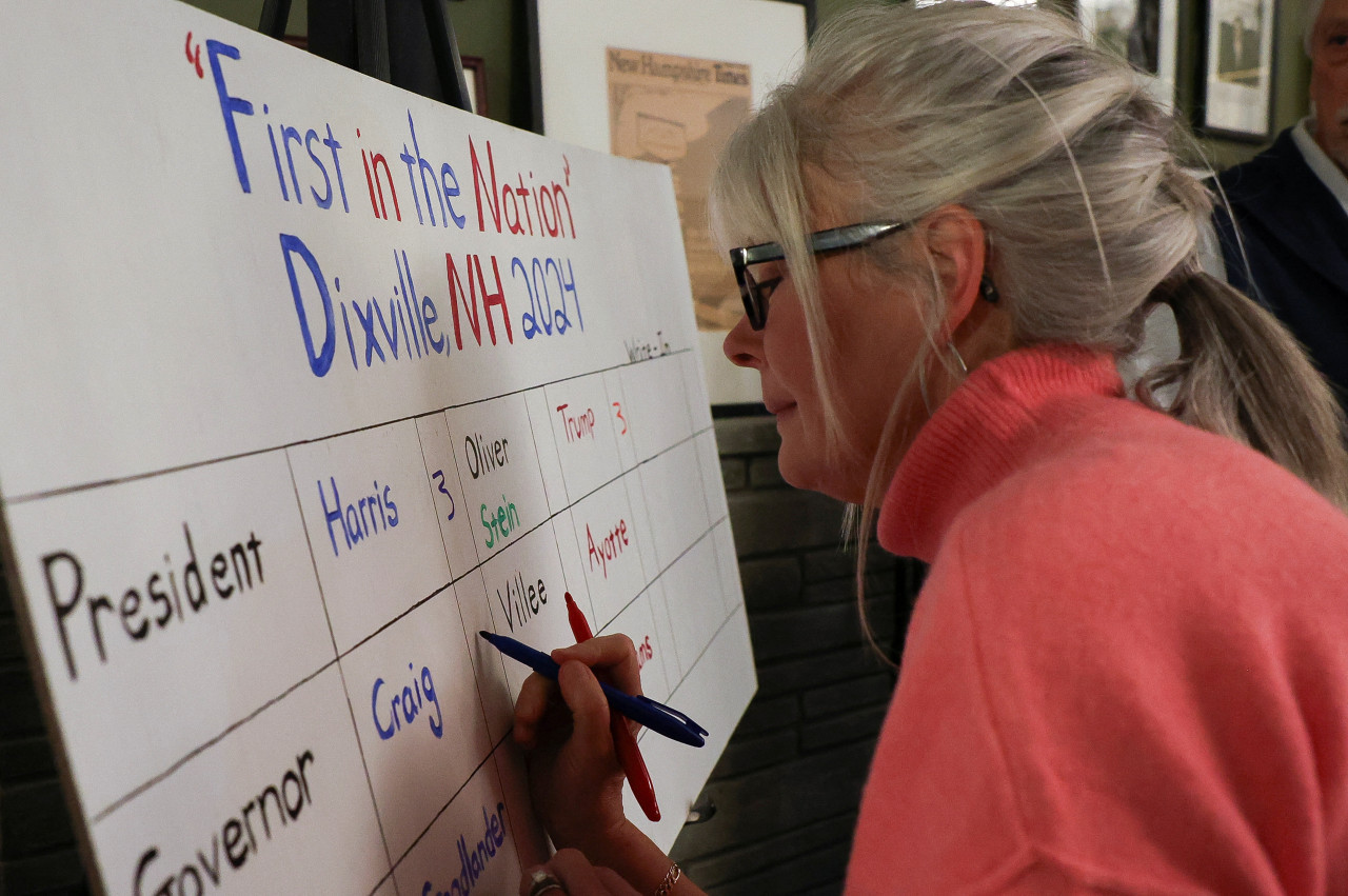 Elecciones en Dixville Notch, Estados Unidos. Foto: Reuters.