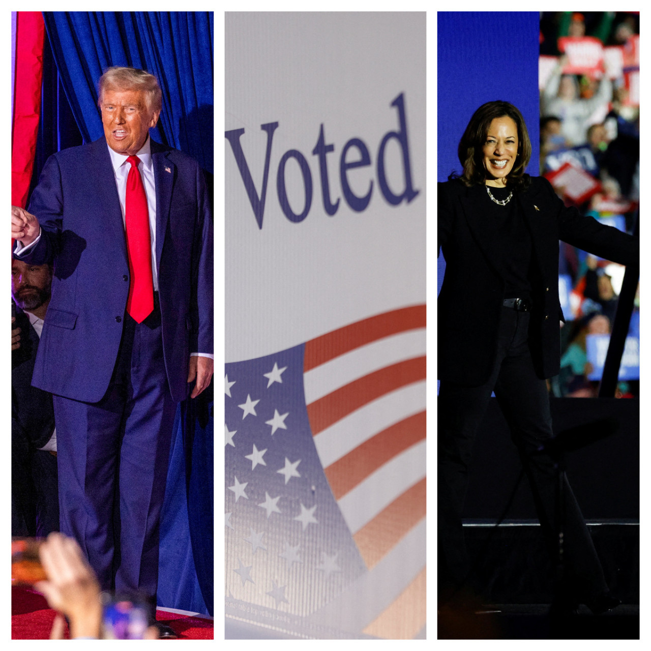 Donald Trump, Kamala Harris, elecciones en Estados Unidos. Foto: Reuters.