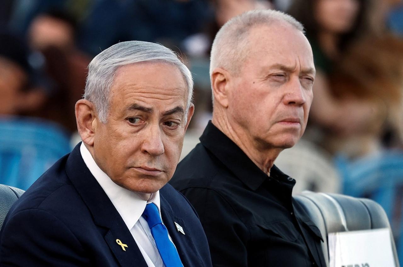 Benjamín Netanyahu y Yoav Gallant. Foto: Reuters.