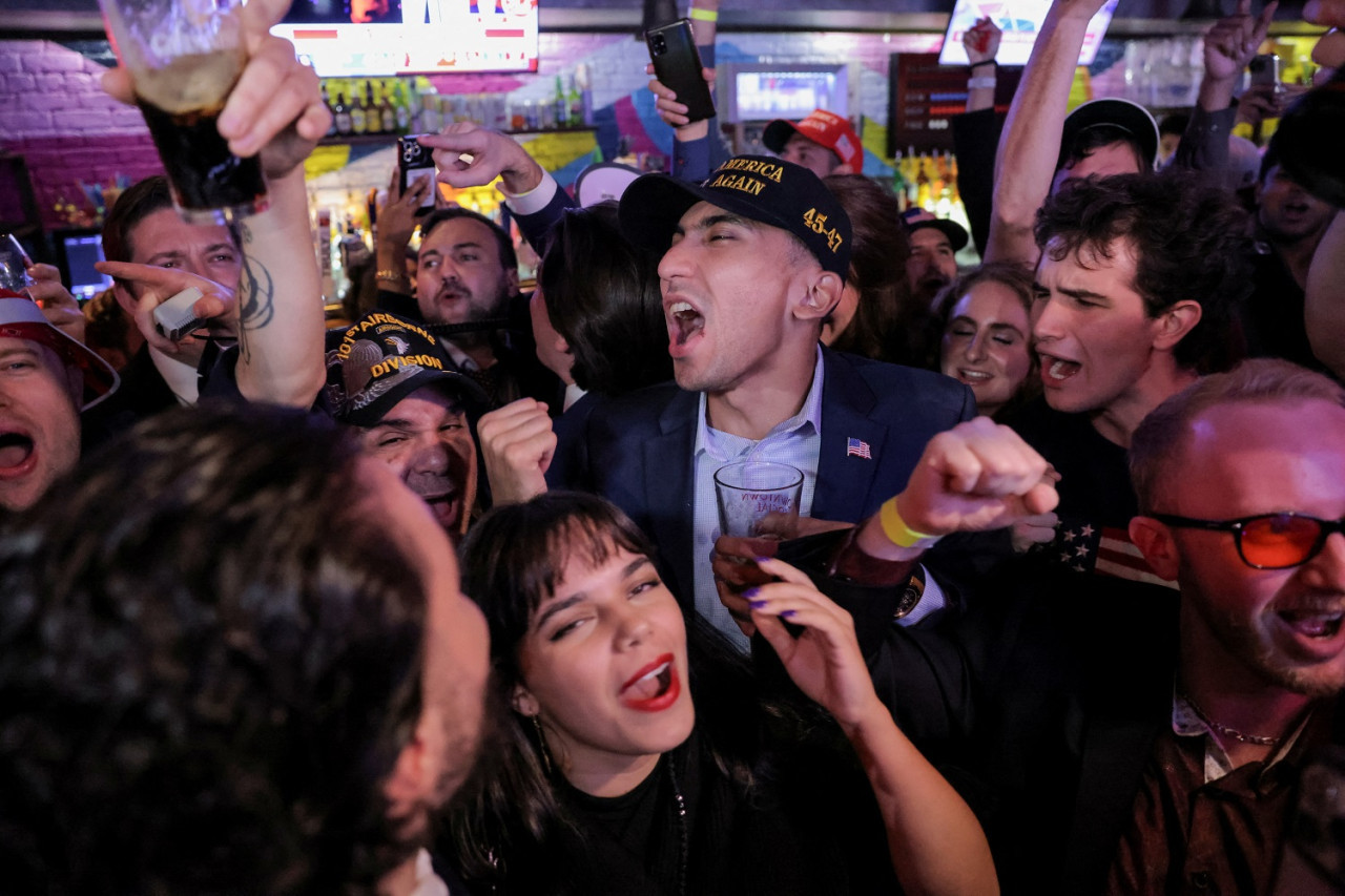 Festejos de los republicanos por el triunfo de Donald Trump. Foto: Reuters