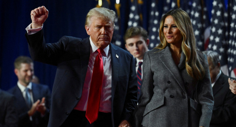 Donald Trump y Melania Trump. Foto: Reuters.