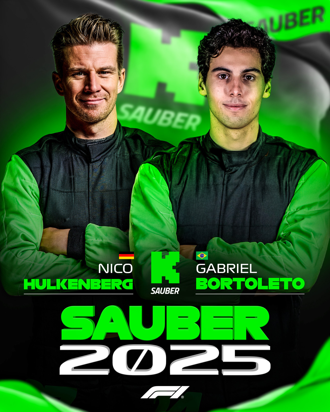 Gabriel Bortoleto y Niko Hulkenberg, Fórmula 1. Foto: X F1.