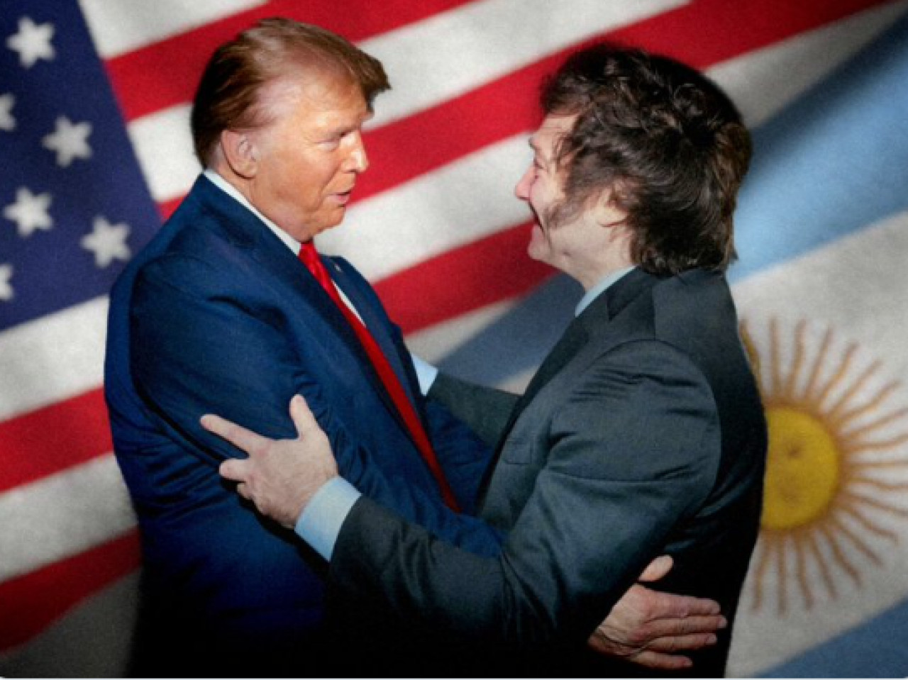 Javier Milei junto a Donald Trump. Foto: X/@JMilei.