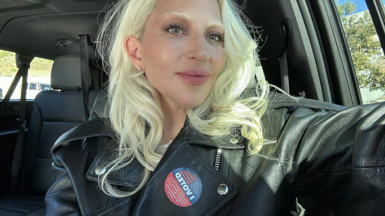 Lady Gaga también fue a votar. Fuente: Instagram.