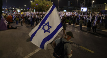 Protestas en Israel contra Benjamin Netanyahu. Foto: EFE.