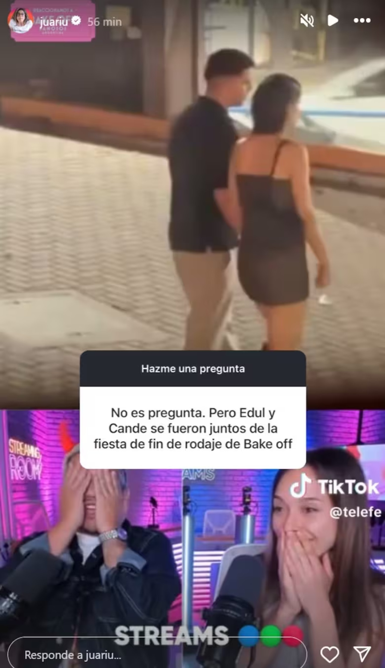 Las fotos que despertaron rumores de romance entre Edul y Molfese. Foto: Instagram.