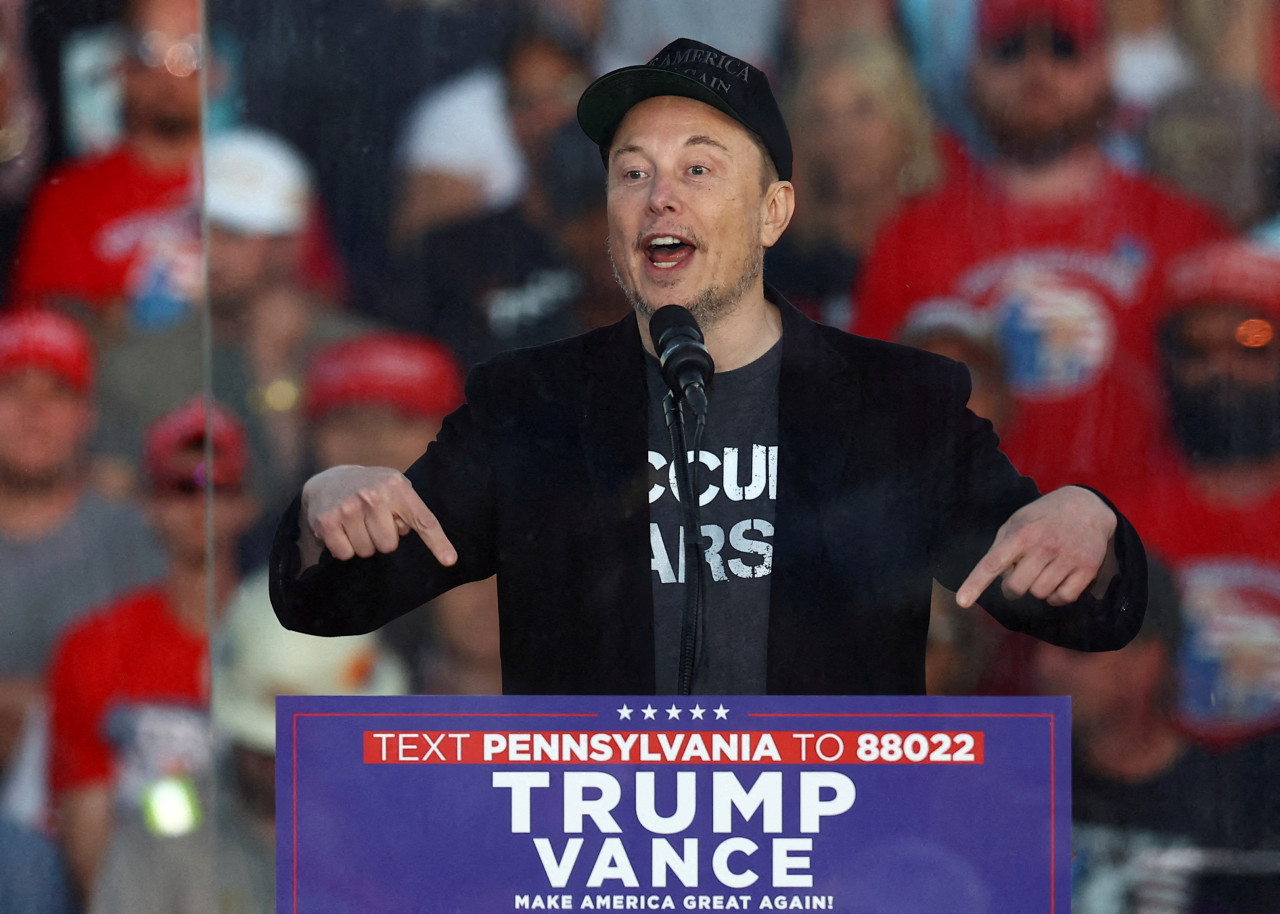 Elon Musk, uno de los máximos donantes a la campaña de Trump. Foto: Reuters.