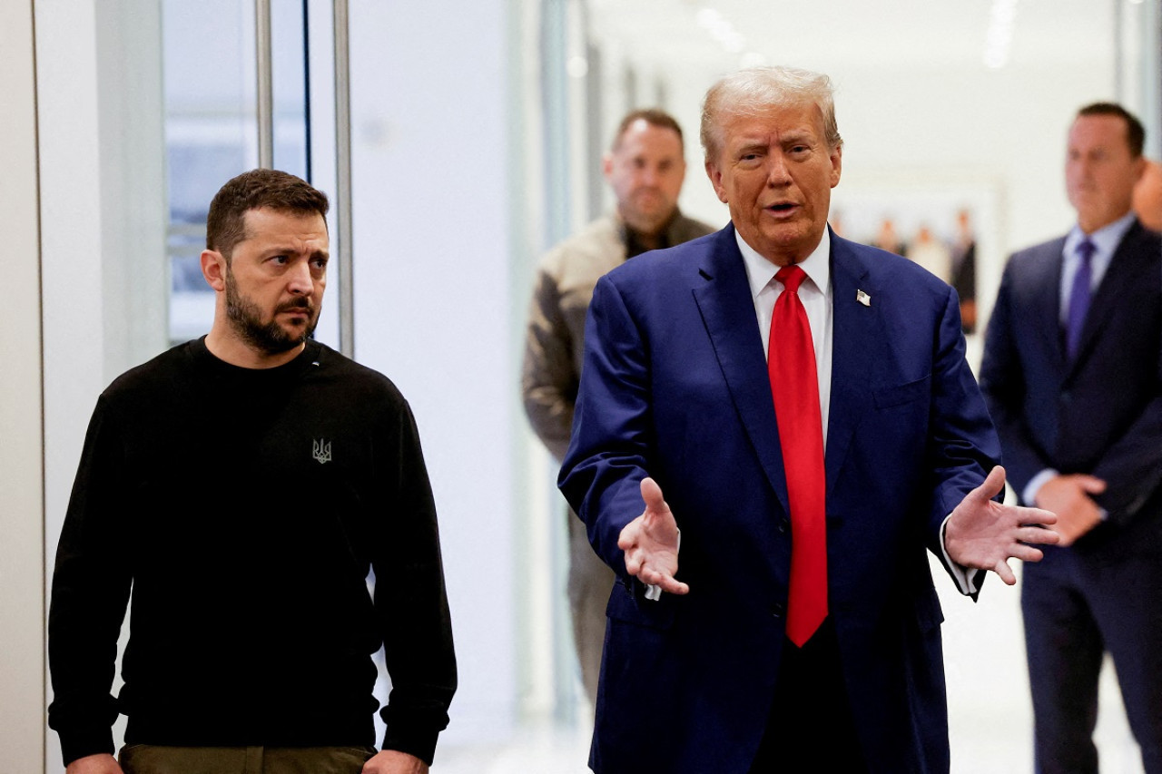 Volodímir Zelenski junto a Donald Trump. Foto: Reuters.