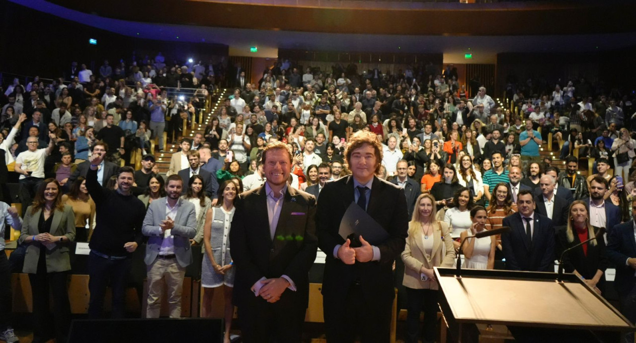 Javier Milei en el Meta Day Argentina. Foto: Presidencia.