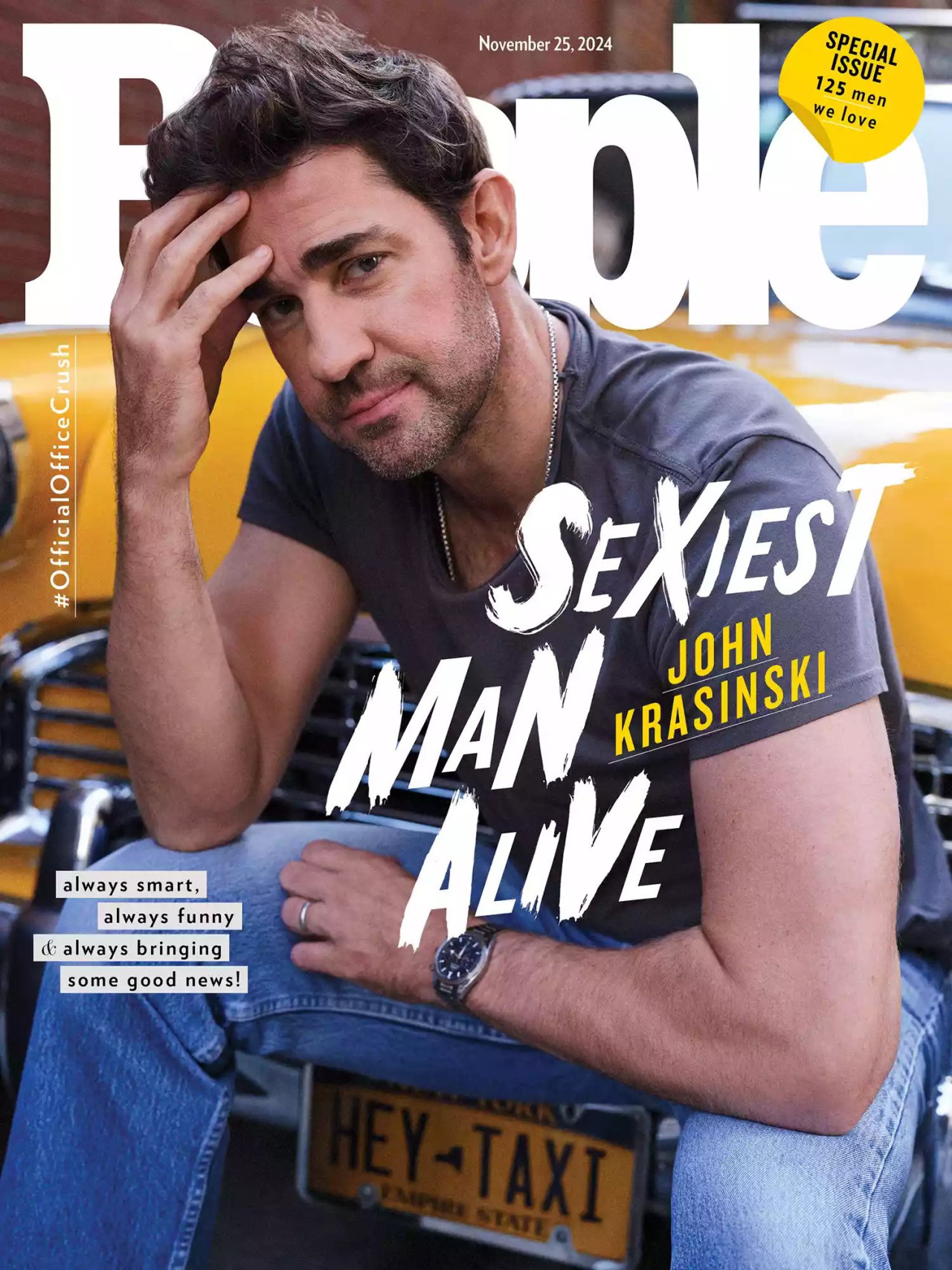 John Krasinski, el hombre vivo más sexi de 2024 según la revista People. Foto: X/PopBase