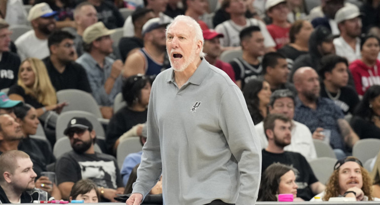 Gregg Popovich, técnico de los San Antonio Spurs de la NBA. Foto: REUTERS.