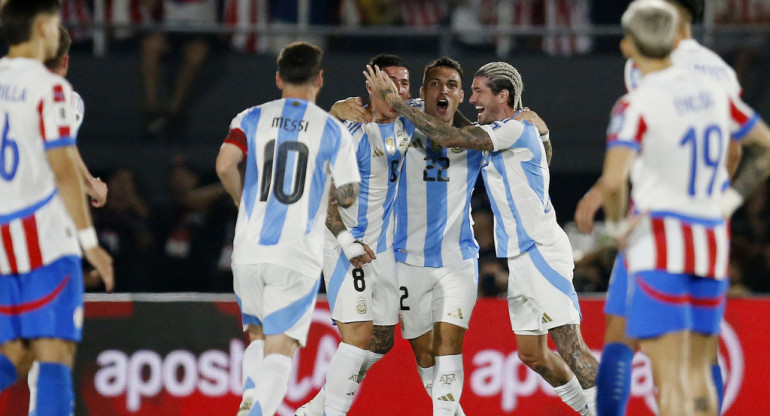 Selección Argentina, Paraguay. Foto: Reuters.