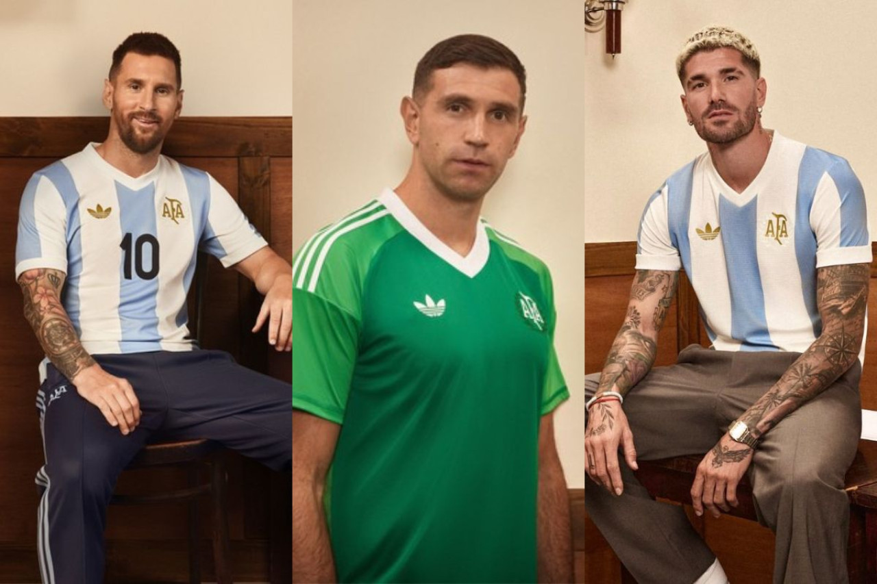 Nueva camiseta de la Selección argentina. Foto: @Adidas.