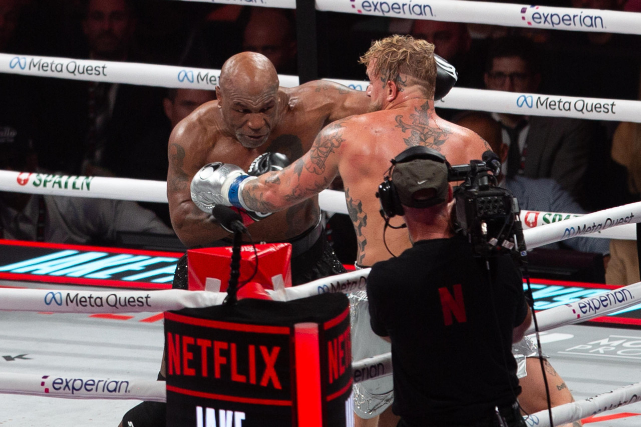 Pelea de Mike Tyson vs. Jake Paul. Foto: EFE.