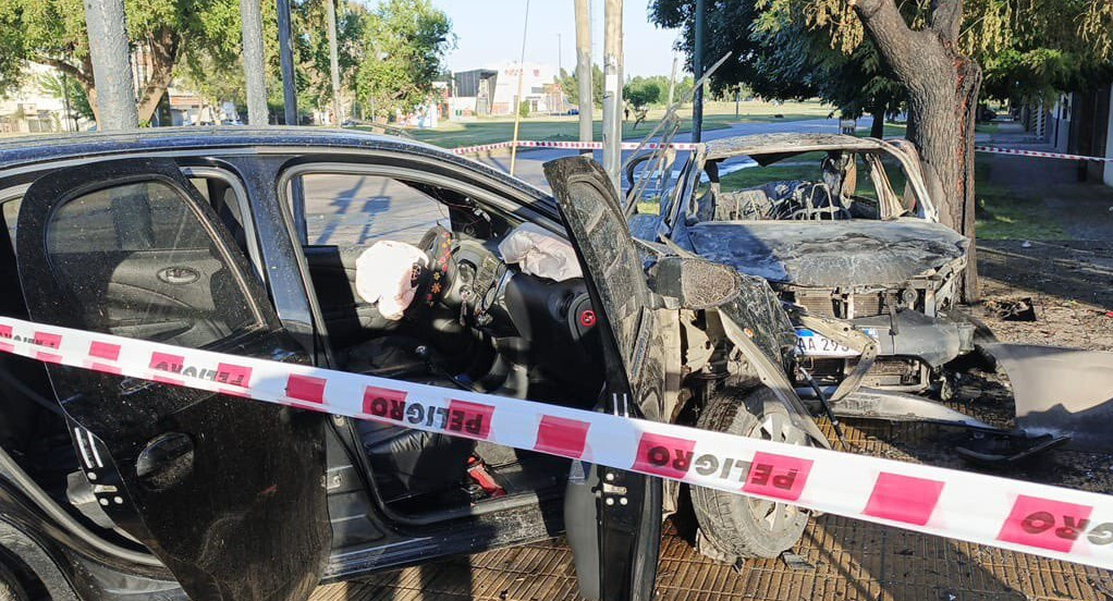 Impactante choque en La Plata. Foto: X.