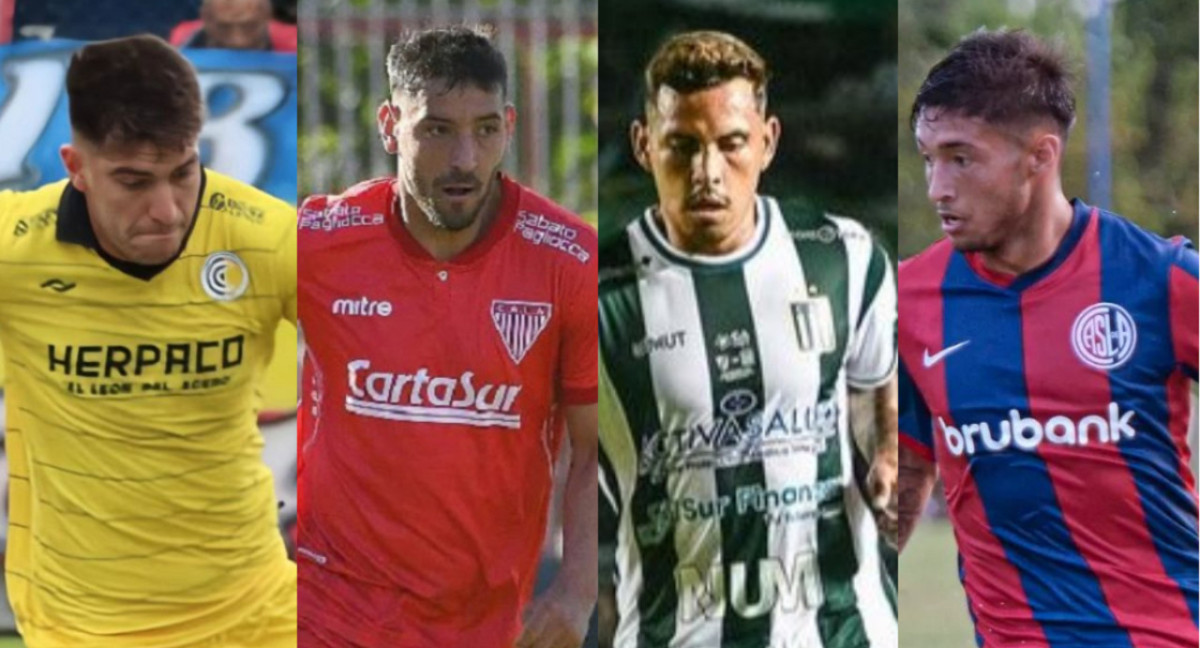 Agustín Minnicelli, Lautaro Torres, Juan Román Zarza e Ian Vera, apuntados por la Copa Potrero. Fotos: redes sociales