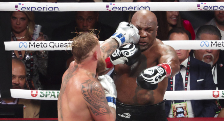 Pelea de Mike Tyson vs. Jake Paul. Foto: Reuters.