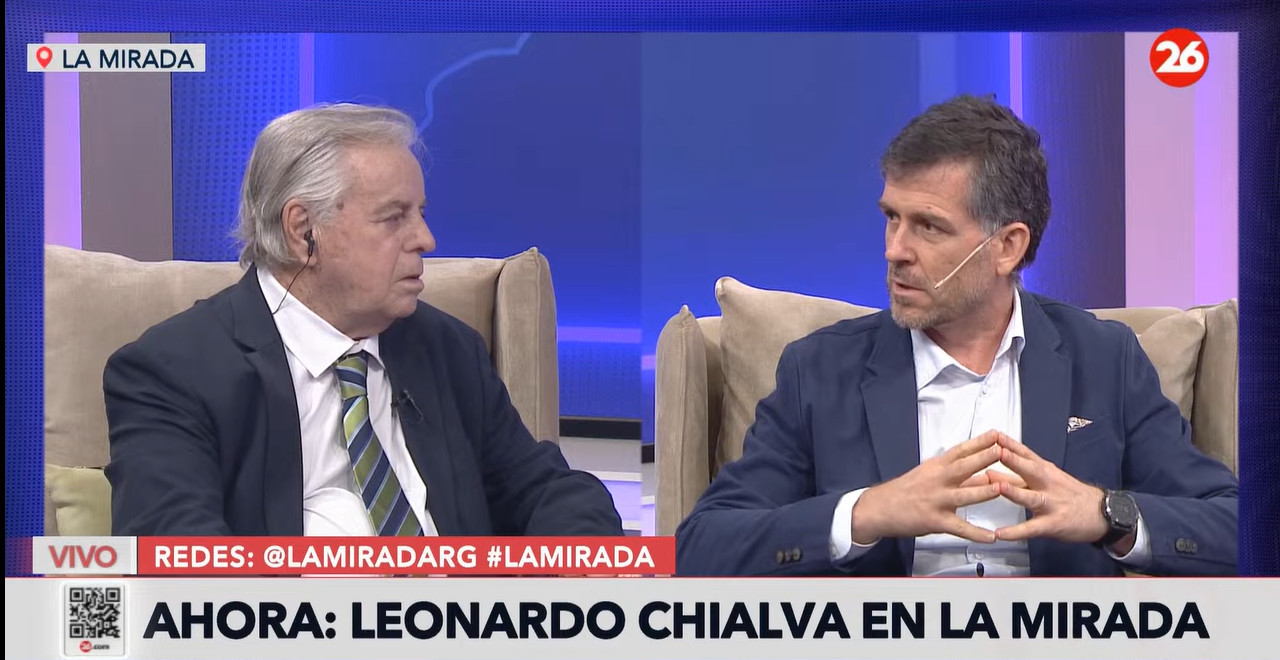 Leonardo Chialva en La Mirada de Roberto y Javier García. Foto: Canal 26