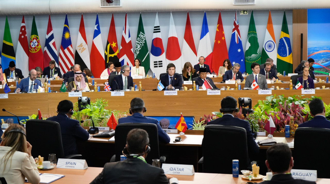 Javier Milei en la cumbre del G20. Foto: Presidencia