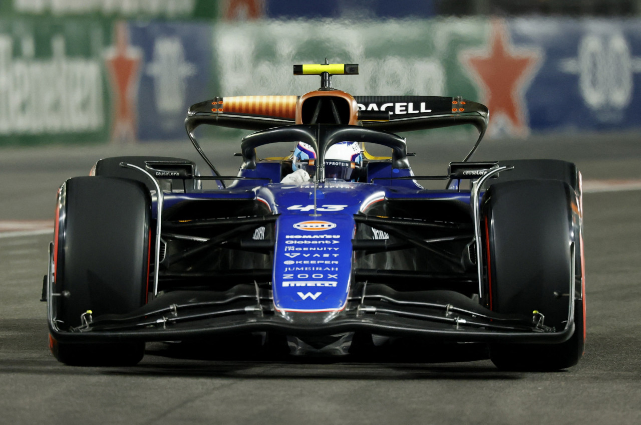 Franco Colapinto en el Gran Premio de Las Vegas de Fórmula 1. Foto: Reuters.