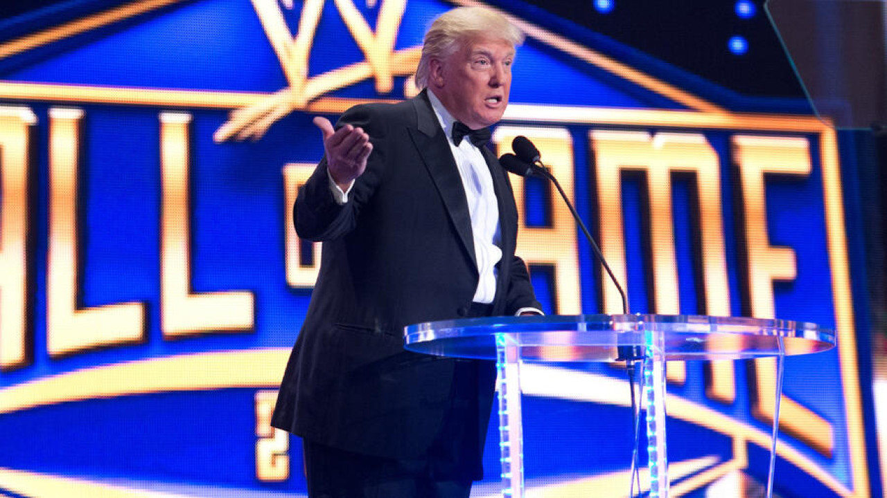 Donald Trump ingresó al Salón de Fama de WWE. Foto: WWE.