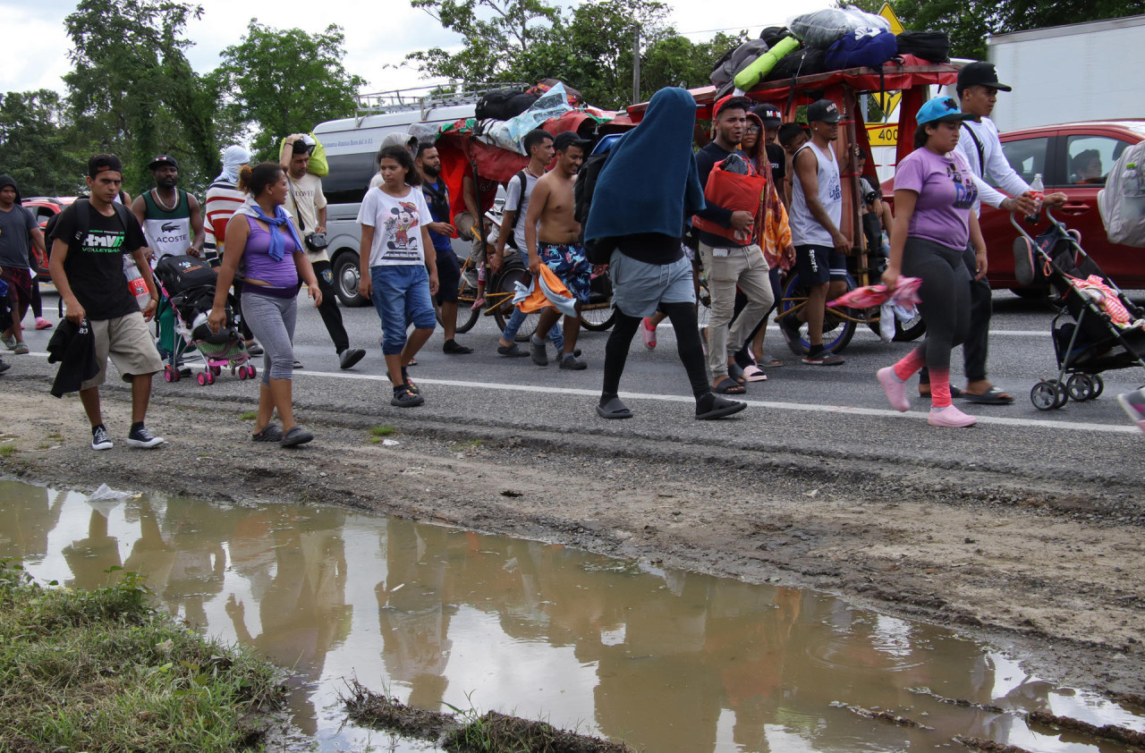 Migrantes, México. Fuente: EFE