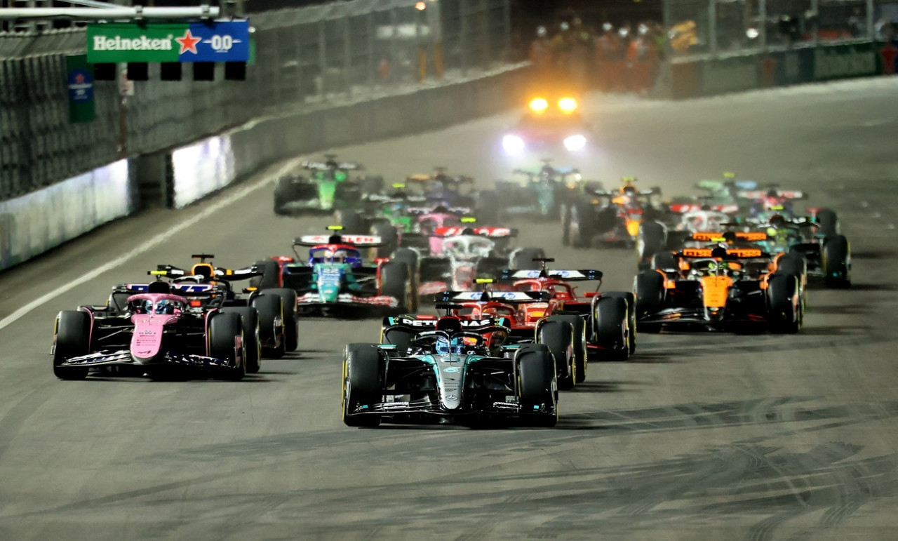 Largada del GP de Las Vegas. Foto: Reuters.