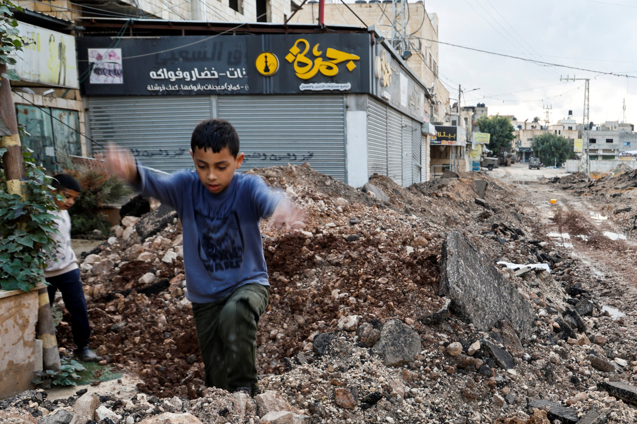 Destrozos en Cisjordania ocupada. Foto: Reuters.