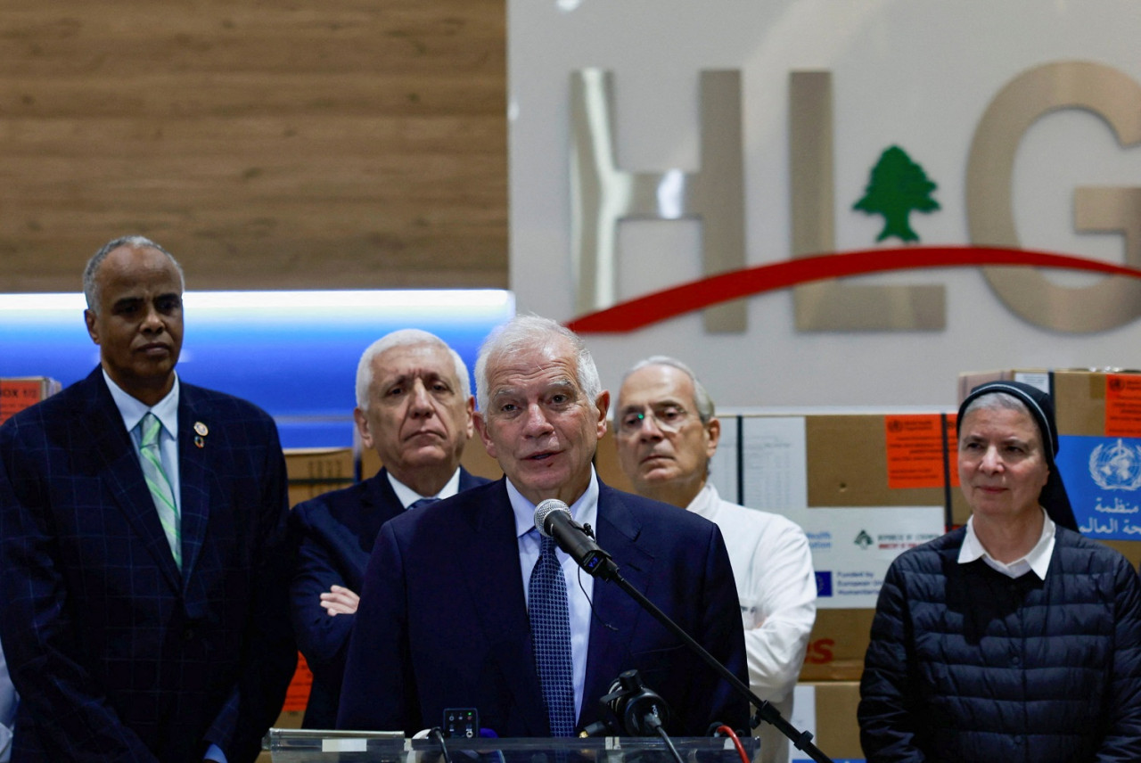 Josep Borrell en el Líbano. Foto: Reuters