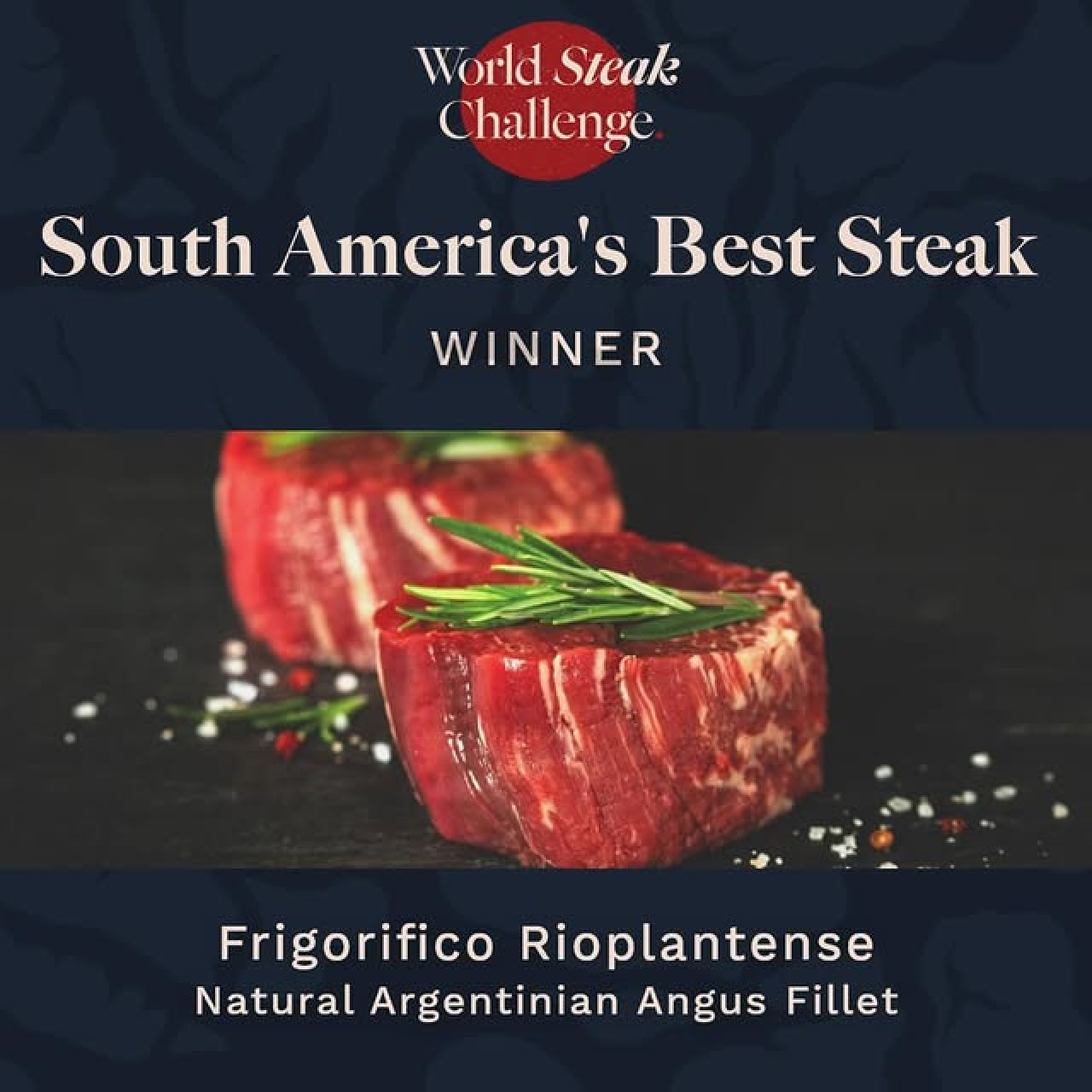 El reconocimiento al Frigorífico Rioplatense. Foto: Instagram @worldsteakchallenge.