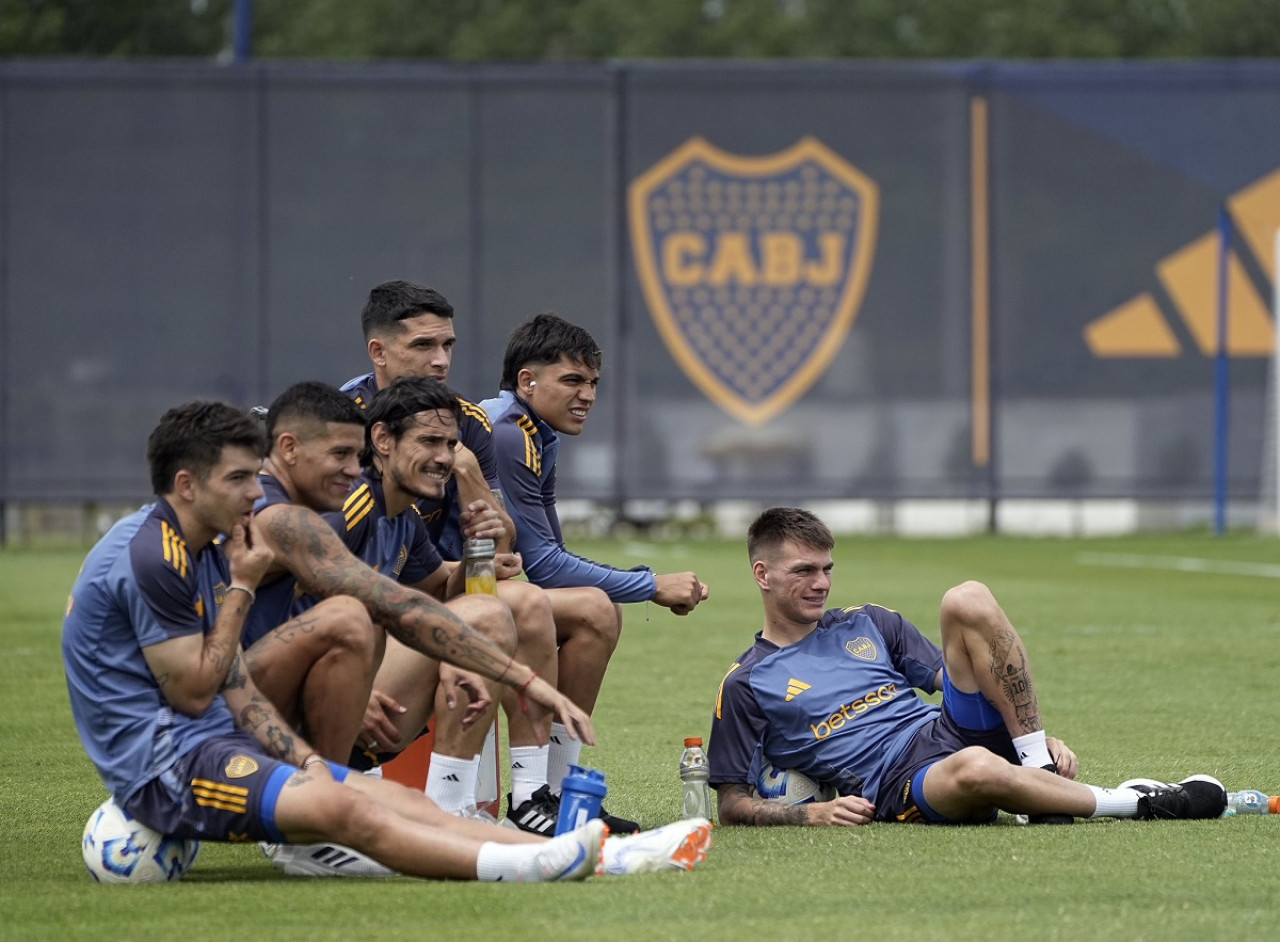 Entrenamiento de Boca Juniors. Foto: X @BocaJrsOficial.