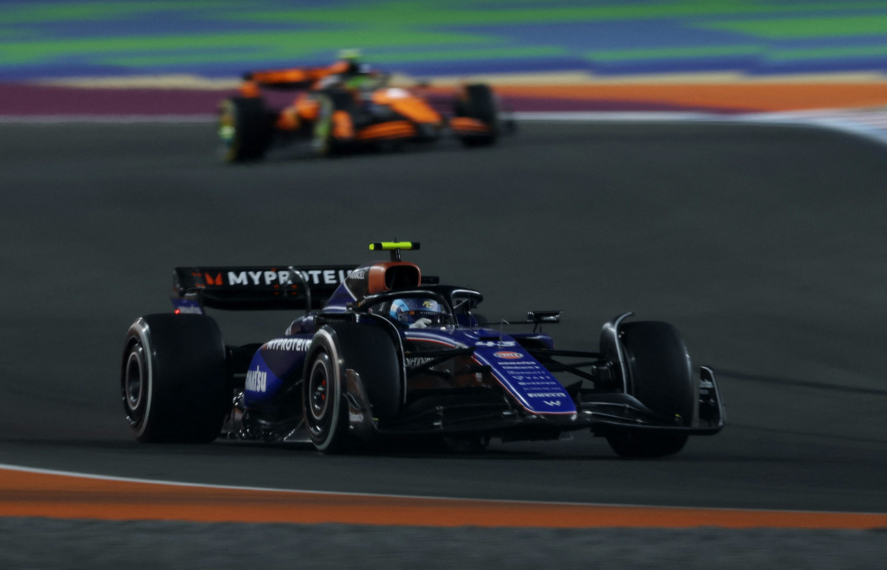 Franco Colapinto en el Gran Premio de Qatar. Foto: Reuters.