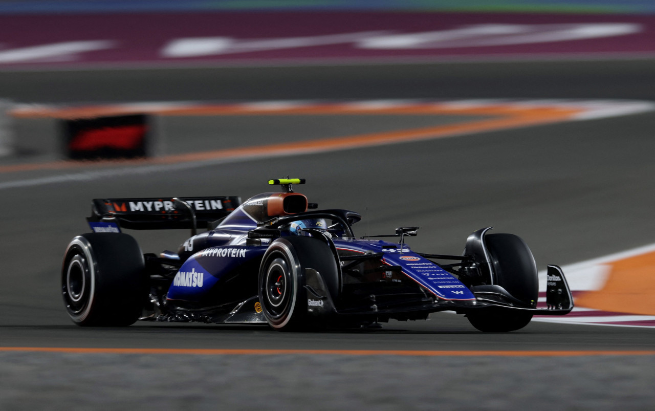 Franco Colapinto en el Gran Premio de Qatar. Foto: Reuters.