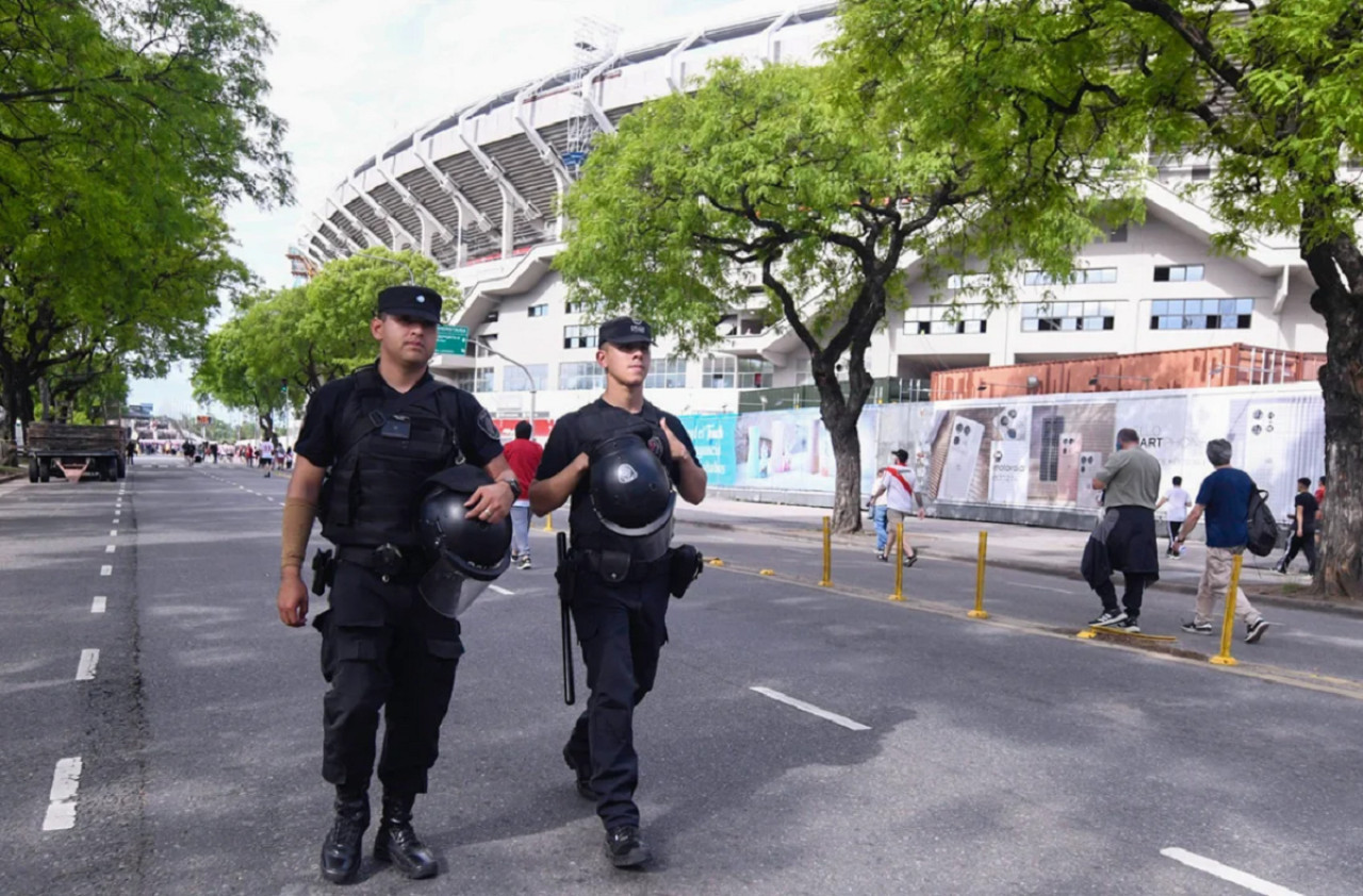 Operativo en el Monumental por la final de la Libertadores. Foto: Agencia Noticias Argentinas /Prensa Policia de la Ciudad.