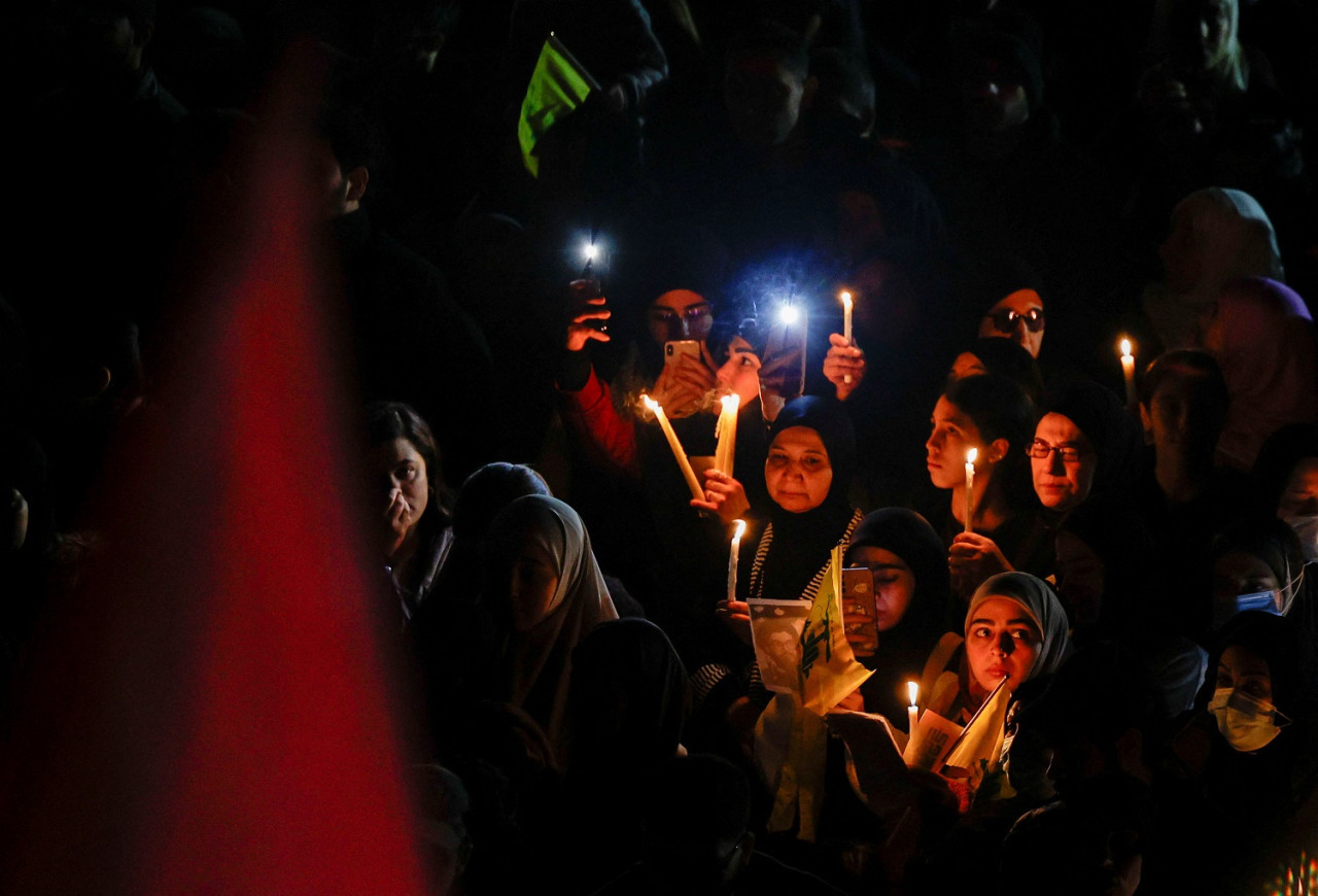 Miles de personas homenajearon a Hasán Nasrallah en el Líbano. Foto: Reuters