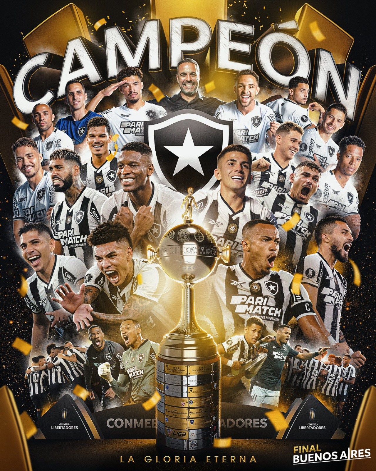 Botafogo, campeón de la Copa Libertadores. Foto: Conmebol