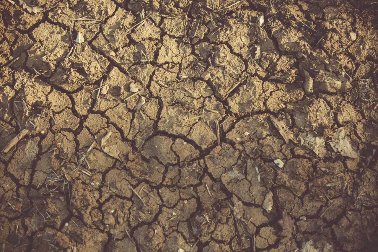 Tierra seca, sequía, agro. Foto: Pexels.