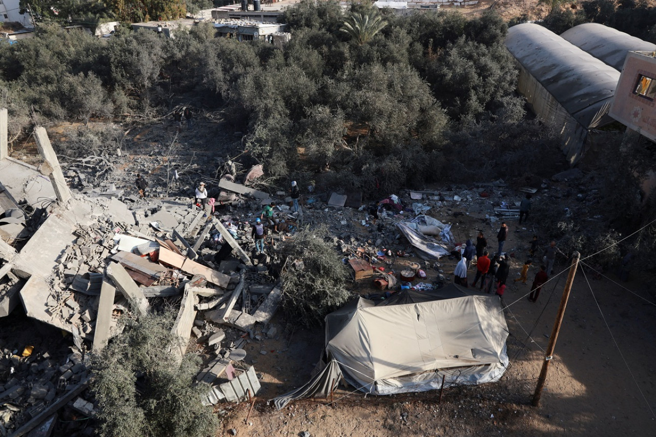 Campamentos improvisados en la Franja de Gaza. Foto: Reuters.