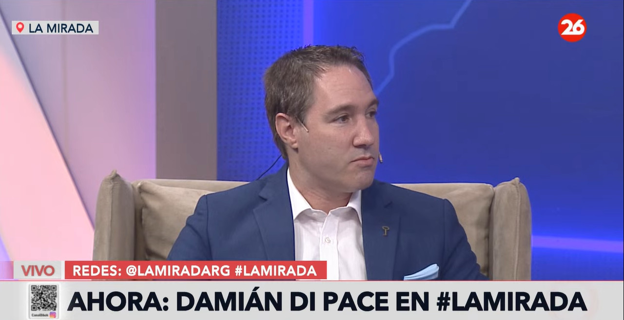 Daminán Di Pace en La Mirada. Foto: Canal 26