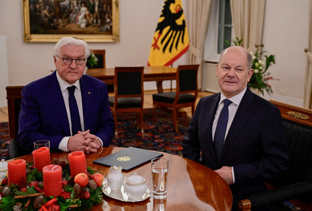 Frank-Walter Steinmeier y Olaf Scholz. Foto: Reuters.