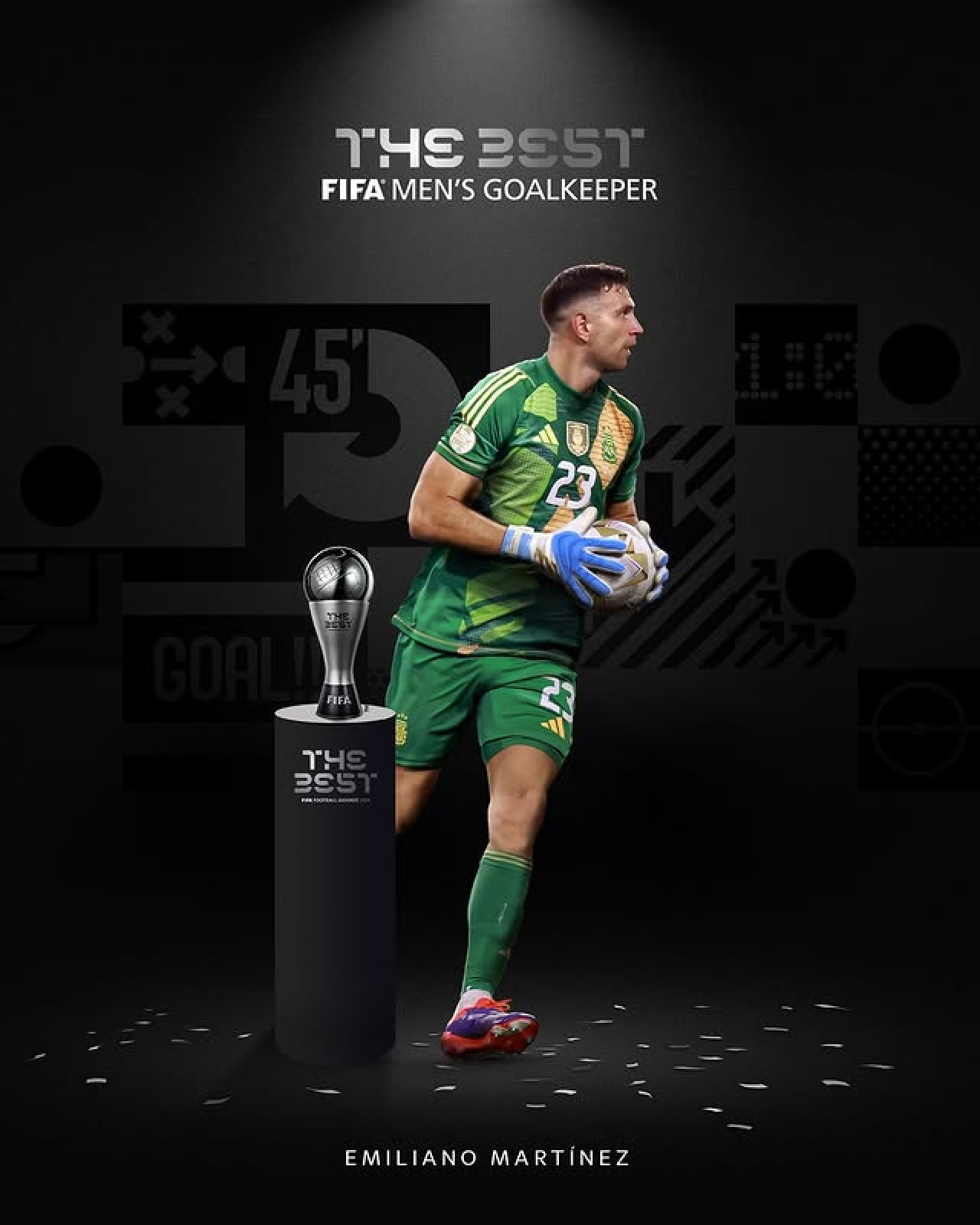 Dibu Martínez ganó el premio The Best 2024. Foto: Instagram @fifaworldcup_