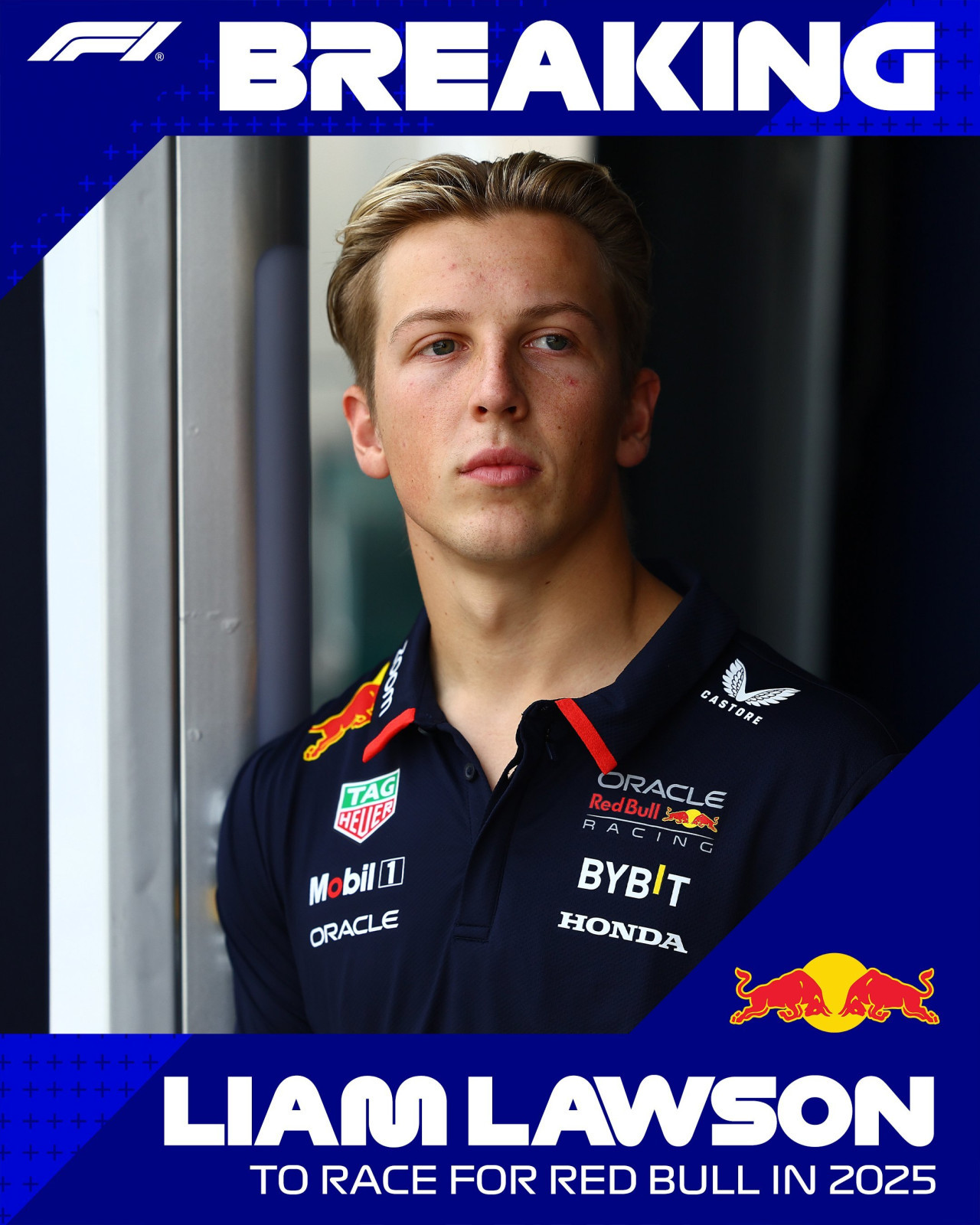 Liam Lawson, nuevo piloto de Red Bull. Foto: x F1.