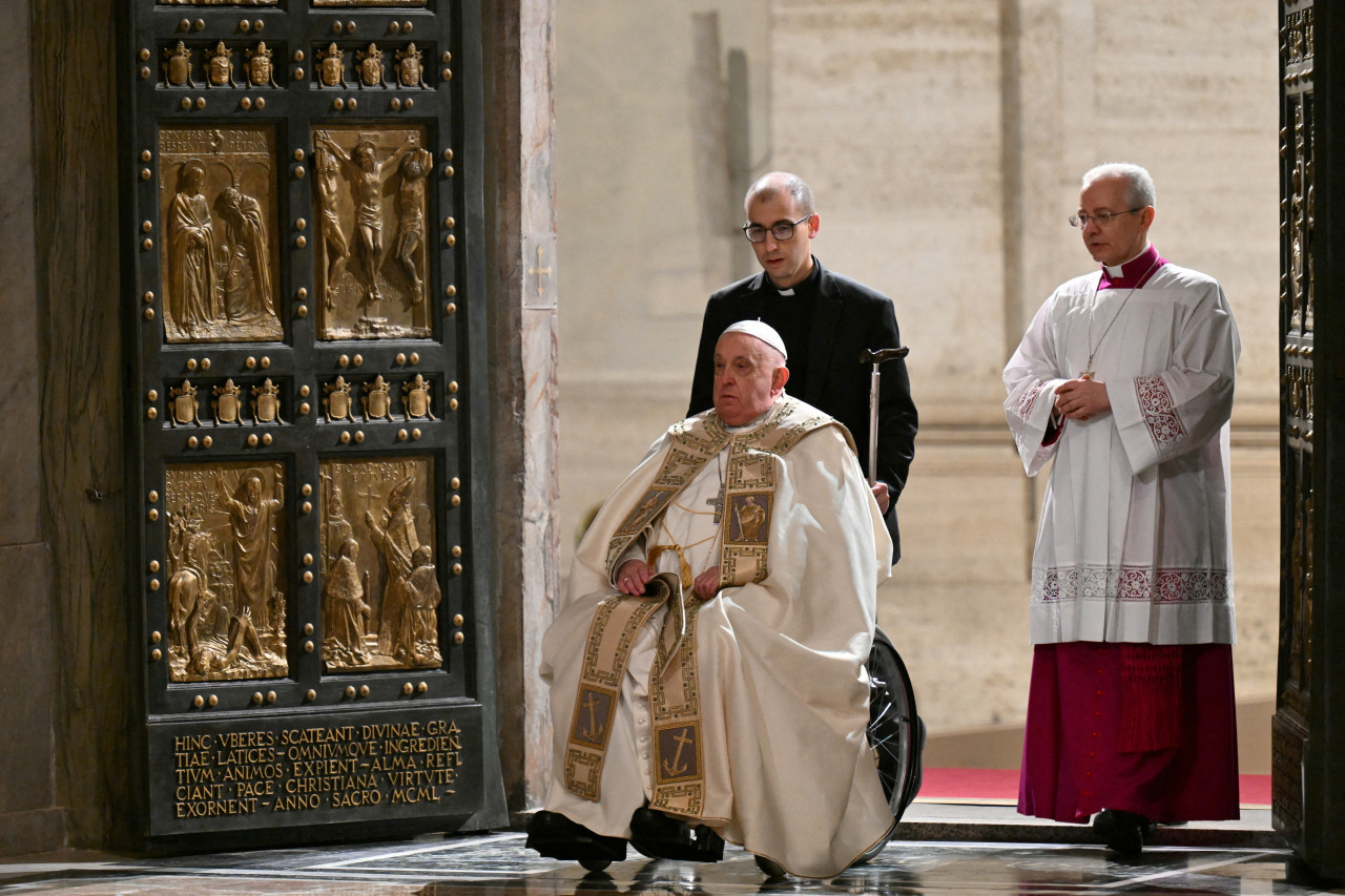 Papa Francisco en la misa de Nochebuena. Foto: Reuters.