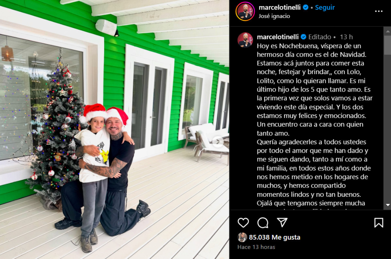 Los posteos de los famosos por Navidad. Foto: Instagram.